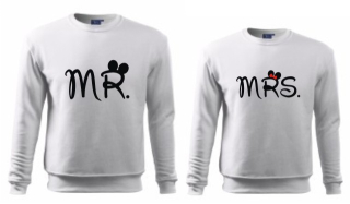 Biele mikiny MR/MRS