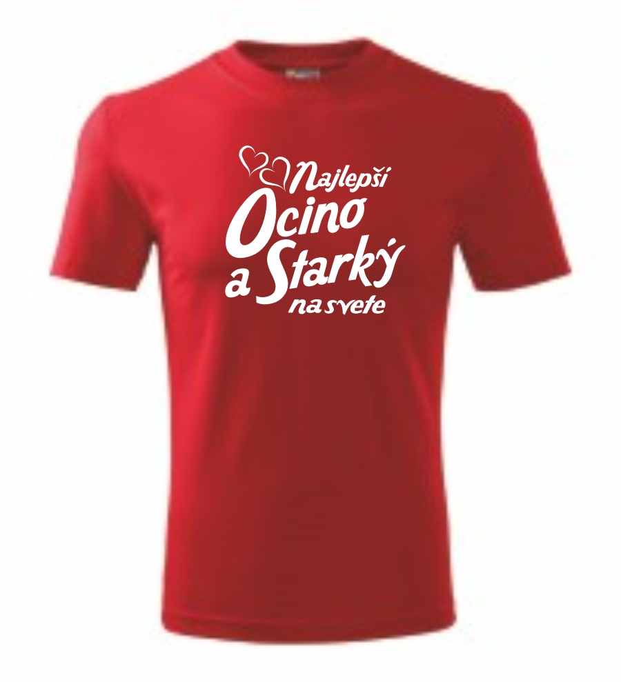 Červené tričko pre starkého veľ. M