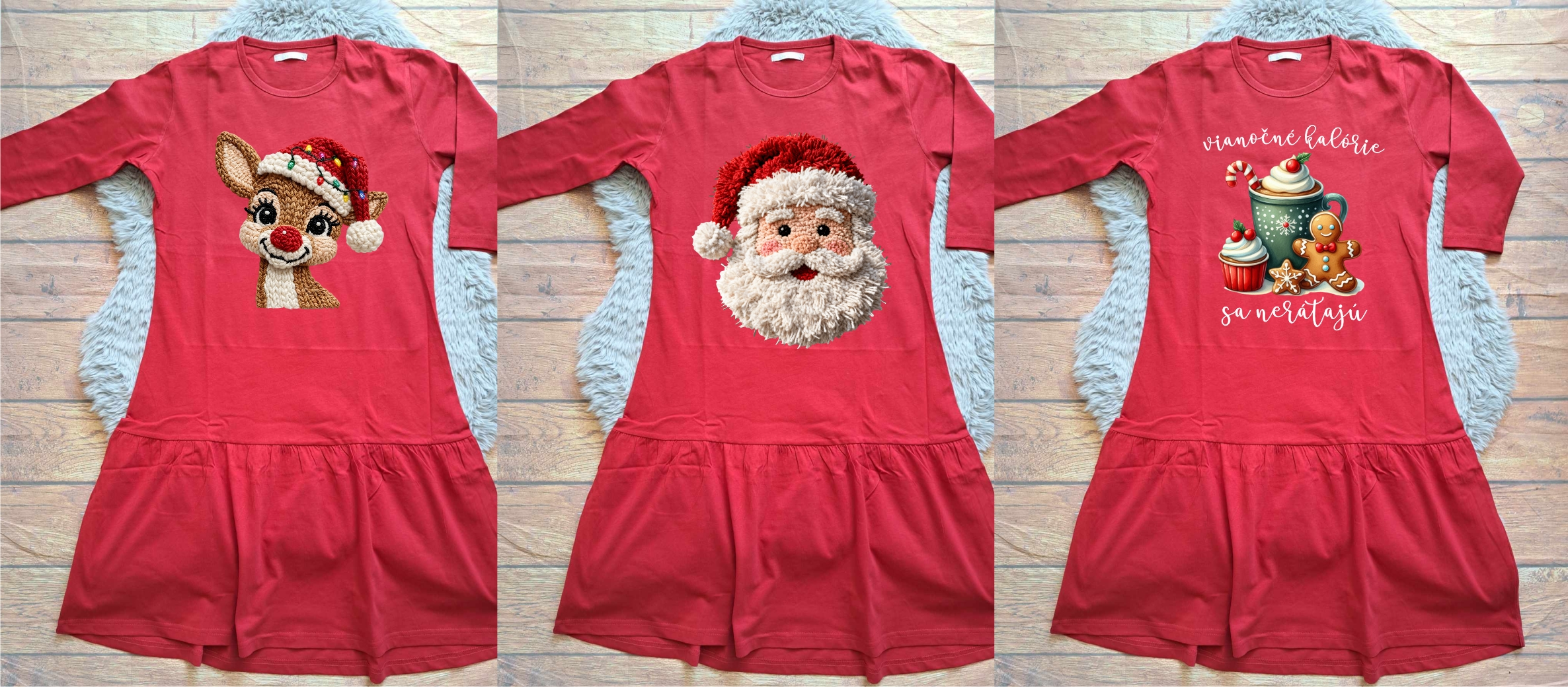 Vianočné červené šaty